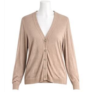 Splendid Cashblend Soft Knit Cardigan – Heathered Oat - Size M